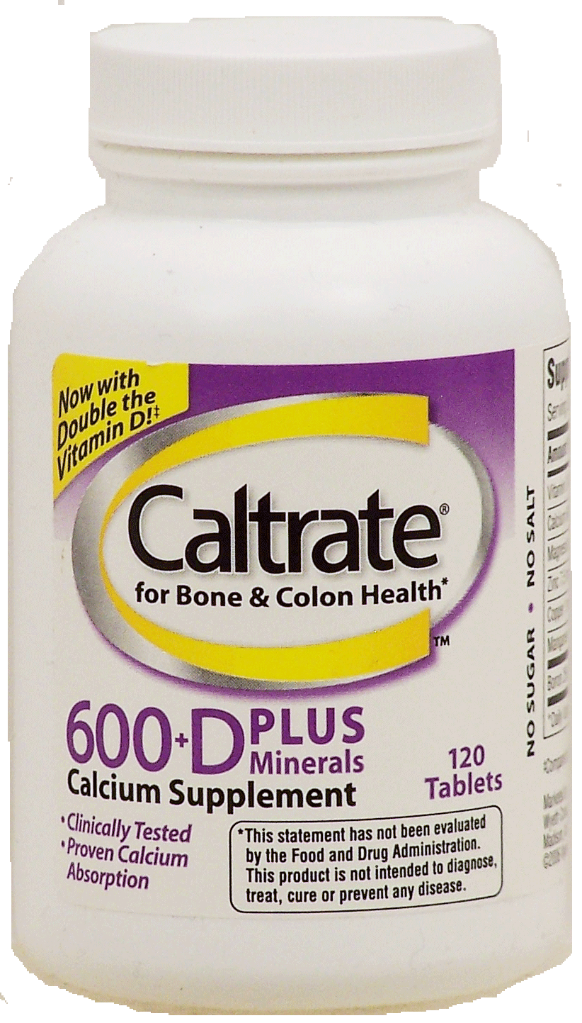 Caltrate&nbsp;for Bone & Colon Health&nbsp;600+d plus minerals, calcium supplement Full-Size Picture